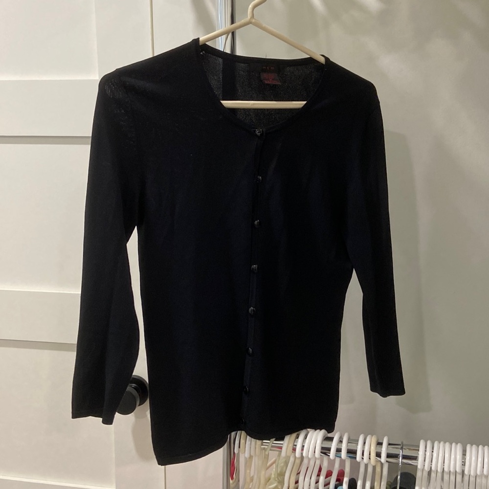 Black Button Up Sweater size M